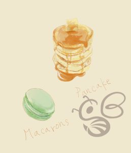 パンケーキとマカロン