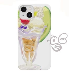 フルーツパフェ柄 スマホケース
